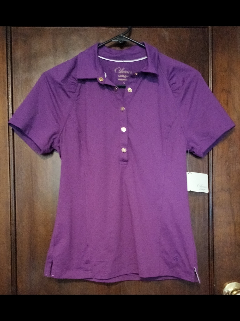 Clover by Bobby Jones Purple Performance Golf Polo NWT Size S